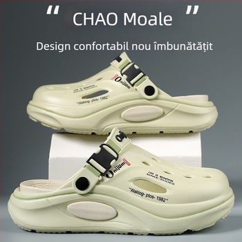 Sandale și papuci noi pentru bărbați, vară, antiderapante, pantofi cu talpă groasă, pantofi ridicați pentru iubitorii de sandale de plajă la modă