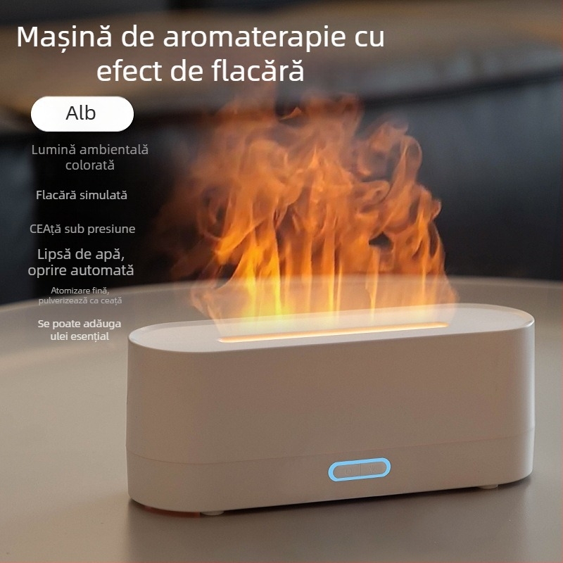 Nou difuzor de aromă cu flacără cu simulare transfrontalieră, umidificator colorat, umidificator USB pentru birou și acasă, pentru arome