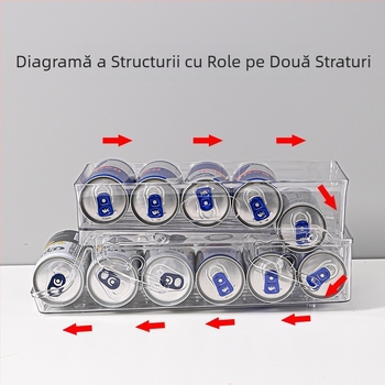 Frigider de vară pentru băuturi, cutie de depozitare dublă, plastic transparent, pliabil, bere, Coca-Cola, cutie de sertar, tip depozitare