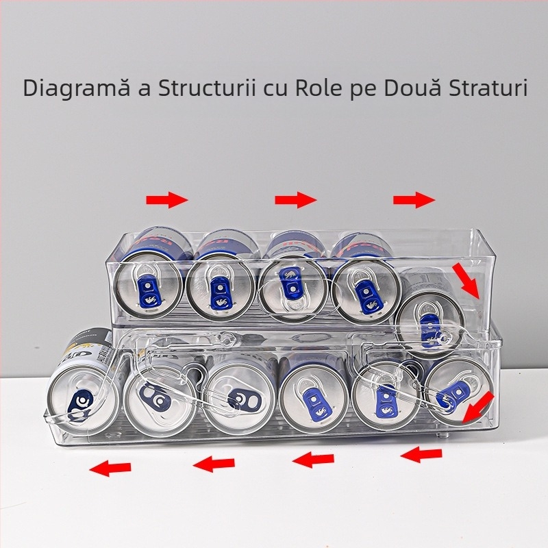 Frigider de vară pentru băuturi, cutie de depozitare dublă, plastic transparent, pliabil, bere, Coca-Cola, cutie de sertar, tip depozitare