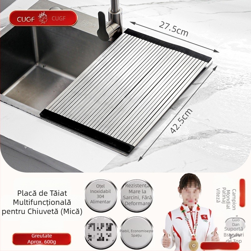 304 Oțel inoxidabil chiuvetă de scurgere unică coș de chiuvetă de bucătărie chiuvetă telescopică coș de scurgere nou filtru de apă coș raft