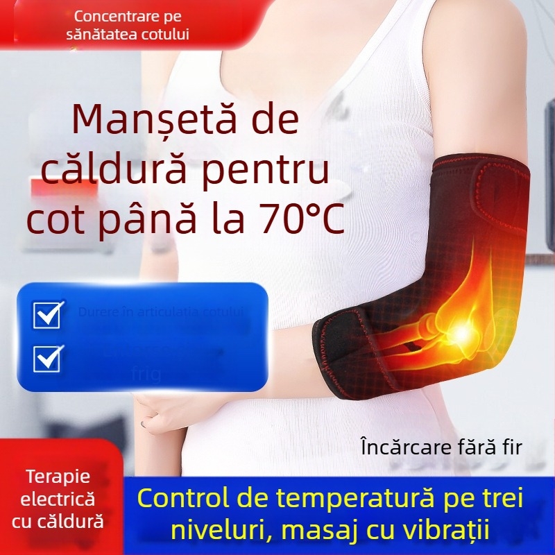Moxibustie electrică masaj cald încălzit cot tampoane pentru bărbați și femei încălzire gât protector braț mâneci tenis sport fizioterapie încărcare