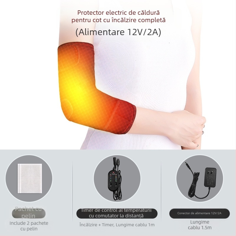 Moxibustie electrică masaj cald încălzit cot tampoane pentru bărbați și femei încălzire gât protector braț mâneci tenis sport fizioterapie încărcare