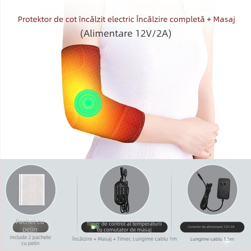Moxibustie electrică masaj cald încălzit cot tampoane pentru bărbați și femei încălzire gât protector braț mâneci tenis sport fizioterapie încărcare