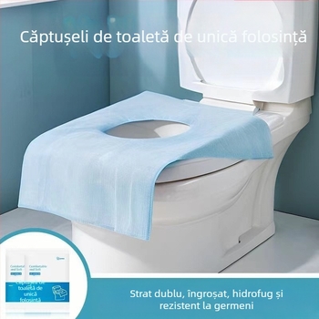 Pernă de toaletă de unică folosință, artefact de călătorie, dublu strat îngroșat, impermeabil, capac de toaletă, pentru femei însărcinate, anti-murdar, hârtie igienică, pernă, capac de toaletă