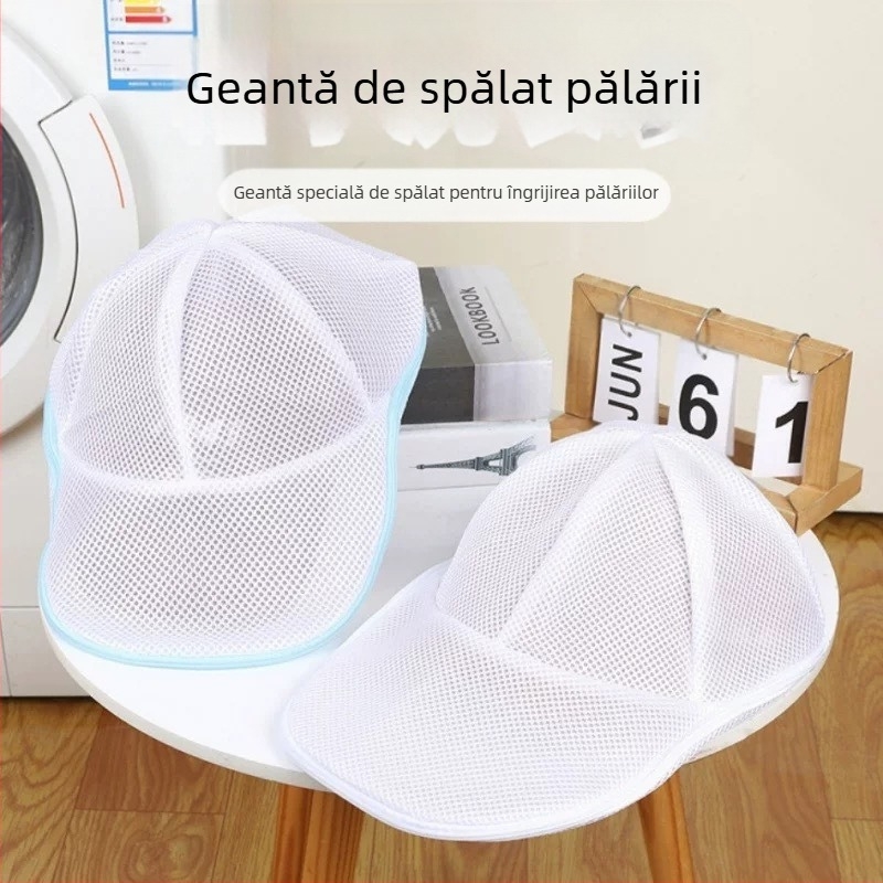 Geantă de spălare și protecție pentru pălării de baseball, geantă de curățare specială anti-deformare pentru mașina de spălat, suport de spălare a pălăriilor de uz casnic, geantă de spălare și protecție pentru pălării