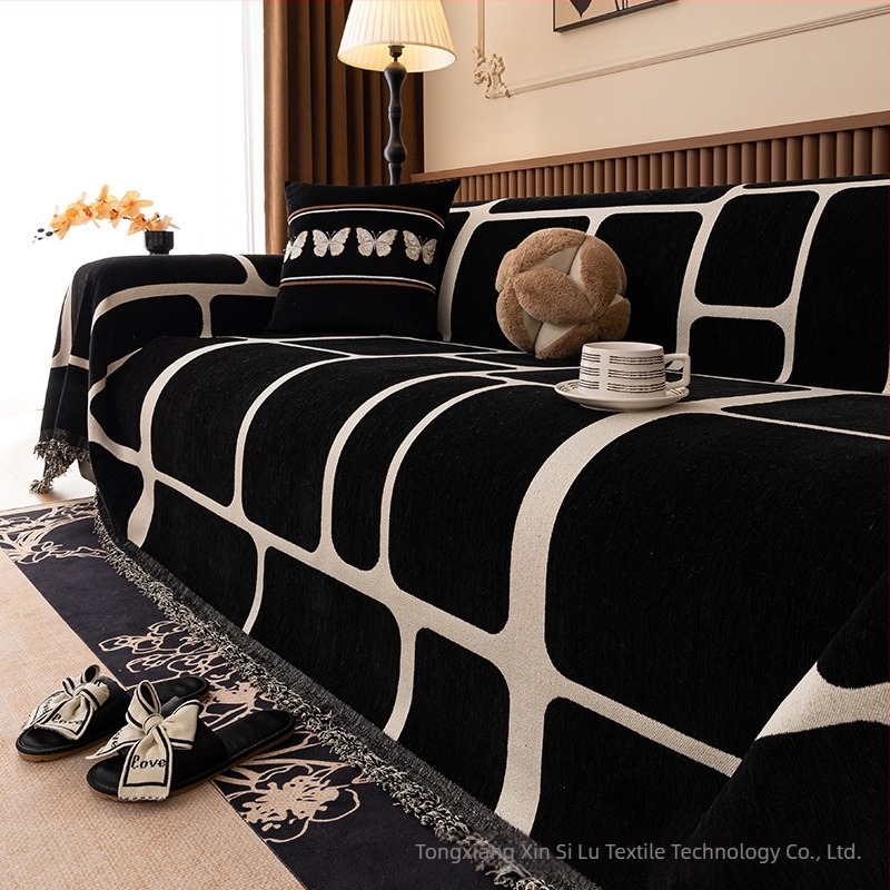 Husă de canapea ușoară de lux 2025, stil nou, prosop de canapea, patru anotimpuri, universală, anti-zgârieturi, Advanced Sense, husă de canapea din pânză, pătură de canapea