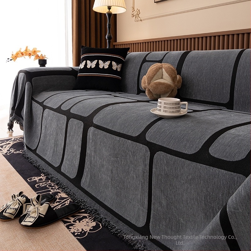 Husă de canapea ușoară de lux 2025, stil nou, prosop de canapea, patru anotimpuri, universală, anti-zgârieturi, Advanced Sense, husă de canapea din pânză, pătură de canapea