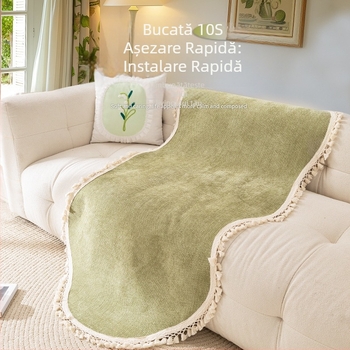 Pernă de canapea în formă de ciucure, universală, pentru toate anotimpurile, 2025, stil crem francez nou, pernă fixă, husă antiderapantă, pânză