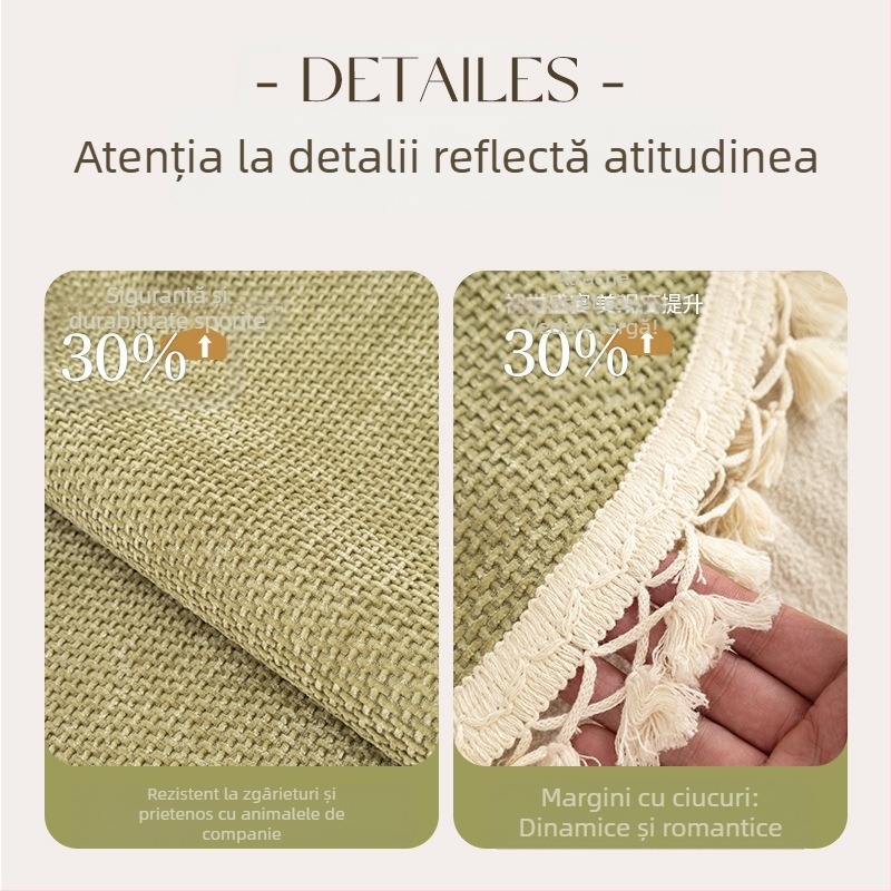 Pernă de canapea în formă de ciucure, universală, pentru toate anotimpurile, 2025, stil crem francez nou, pernă fixă, husă antiderapantă, pânză