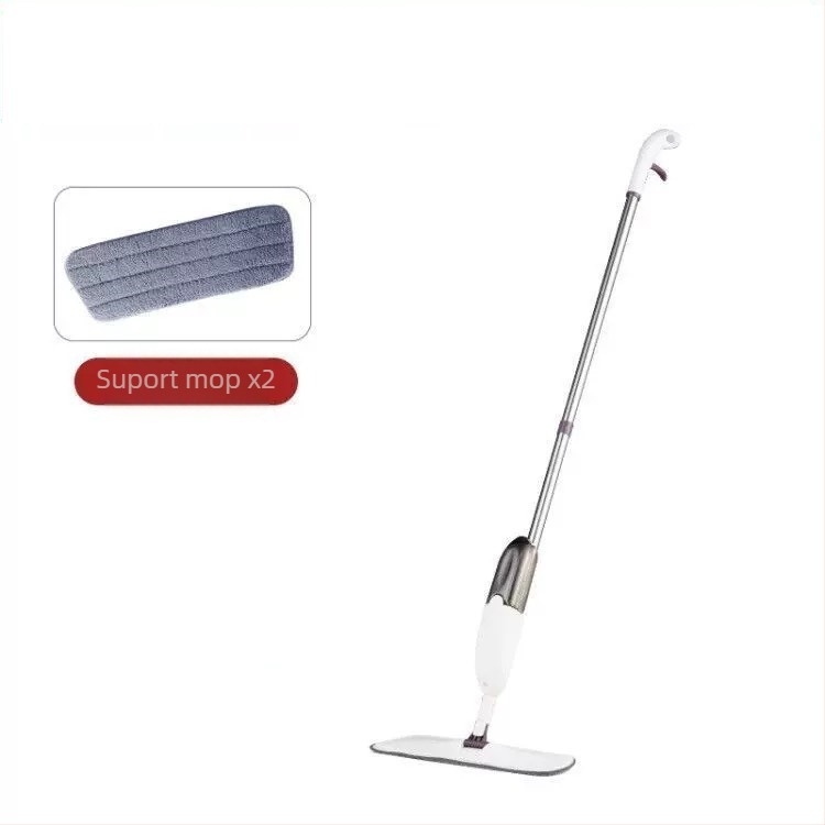 Mop plat cu pulverizare cu apă, mop de uz casnic, un singur mop, curățare cu mâinile fără mâini, umed și uscat, cu dublă utilizare, leneș, mop de podea de uz casnic, artefact