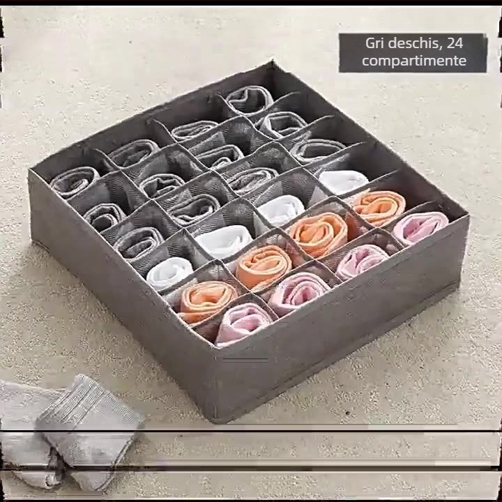 Cutie de depozitare din material textil pentru lenjerie intimă, cu sertar pliabil pentru sutien, cu zăbrele, cutie de finisare pliabilă, pachet de artefacte