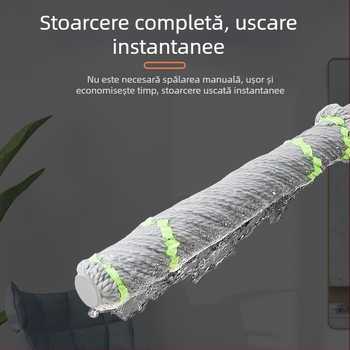 Set de mop rotativ cu stoarcere mâini libere, mop rotativ Picasso cu auto-storsare, mop cu fibră ultrafină