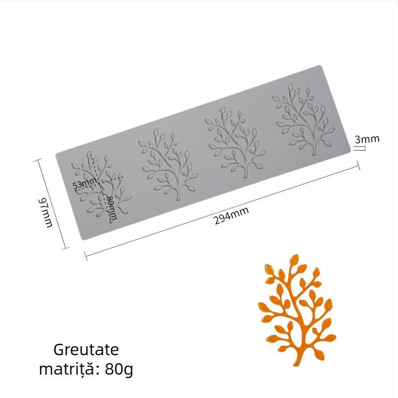 Sanxin Coral Leafs Rams Flip Sugar Lace Pad Silicone DIY Chocolate Plate Decorative Cake Mold Silicone