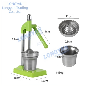 Storcător manual transfrontalier din aliaj de aluminiu, storcător mic de uz casnic, storcător comercial de rodie, trestie de zahăr, lămâie și portocale