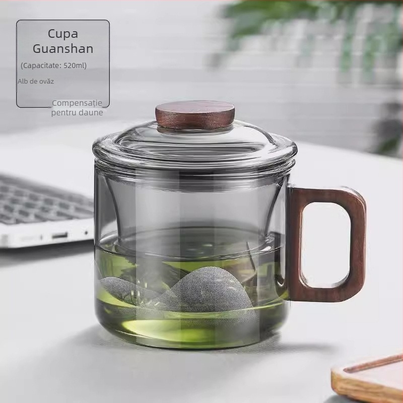 Mini Dundun Cup ceai ceai ceai separarea apei uz casnic sticlă birou floare ceașcă ceai ceașcă de cafea poate fi încălzită