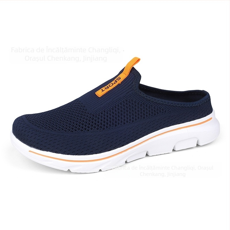 Pantofi sport pentru bărbați, pantofi sport la modă, cu plasă tricotată, cu jumătate de cupă, ultra-ușori, extra-mari, casual, pentru cupluri, pentru femei, cu comerț exterior transfrontalier