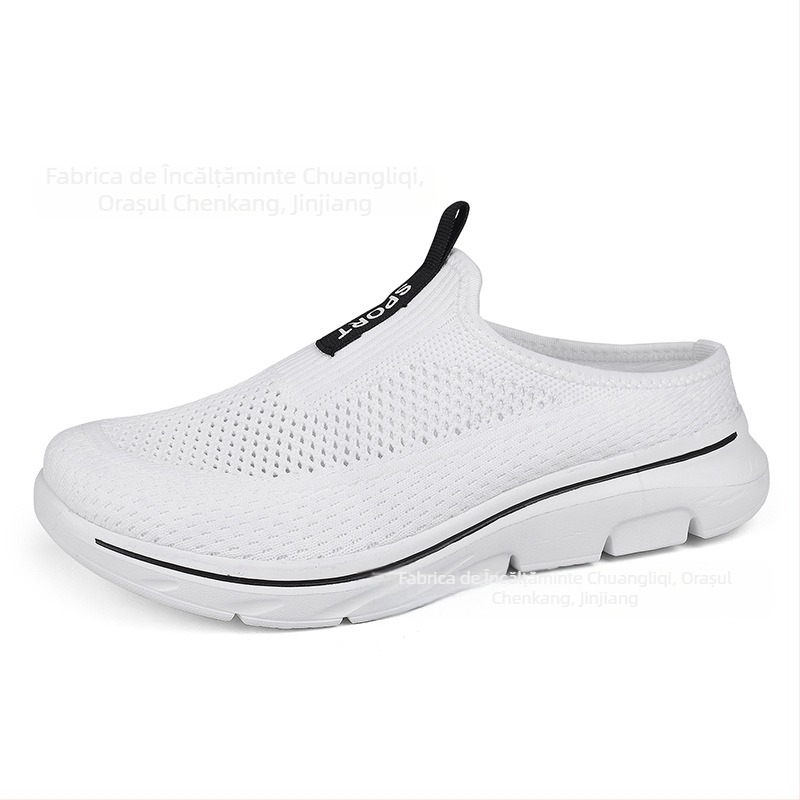 Pantofi sport pentru bărbați, pantofi sport la modă, cu plasă tricotată, cu jumătate de cupă, ultra-ușori, extra-mari, casual, pentru cupluri, pentru femei, cu comerț exterior transfrontalier