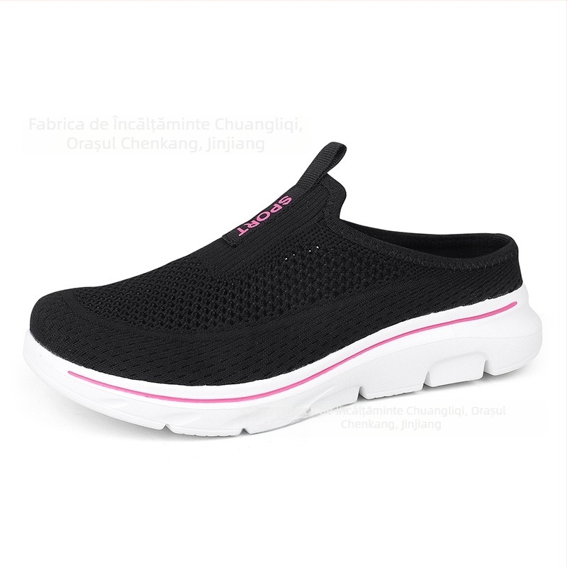 Pantofi sport pentru bărbați, pantofi sport la modă, cu plasă tricotată, cu jumătate de cupă, ultra-ușori, extra-mari, casual, pentru cupluri, pentru femei, cu comerț exterior transfrontalier