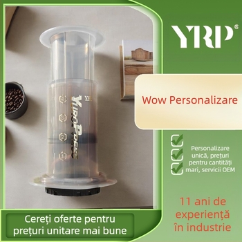 Cafetieră franceză, cafetieră cu picurare Aiyole, hârtie de filtru pentru cafea, cafea preparată cu pulpă pură, tip filtru presat manual