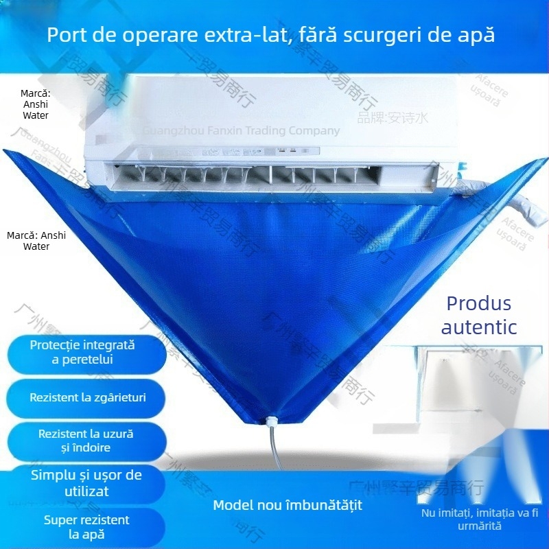 Husă de curățare a aerului condiționat Instrumente de curățare a aerului condiționat de uz casnic Curățare pe cârlig Set complet de instrumente de curățare potrivite pentru demontare gratuită