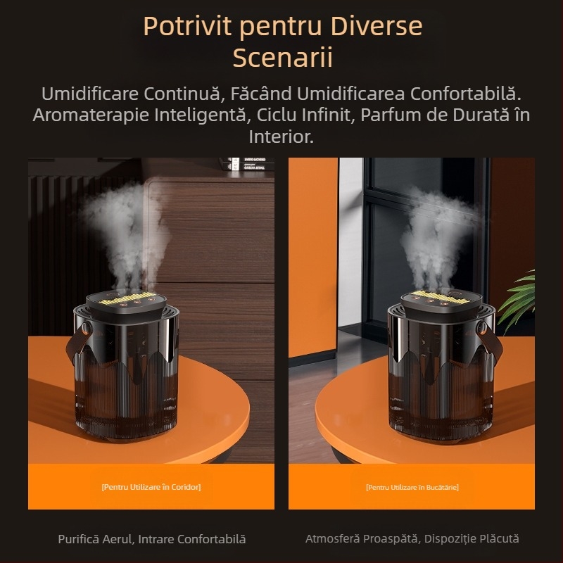 Umidificator transfrontalier nou cu trei pulverizări, pulverizator mare, 3L, capacitate mare, umidificator pentru bebeluși gravide, mut, cu lumină de noapte