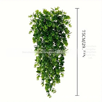 Plante artificiale de eucalipt din ratan transfrontalier, plante verzi artificiale, plante suspendate false, viță de vie, flori decorative pentru casă și exterior