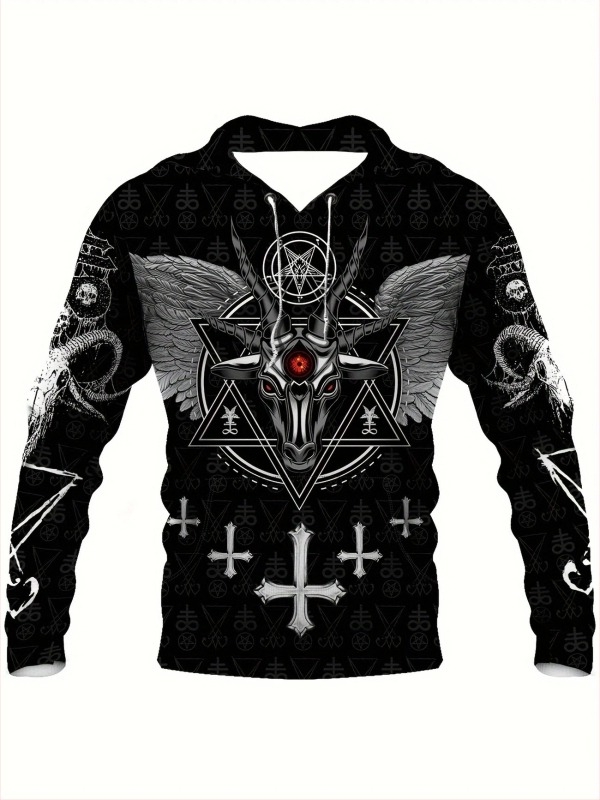 Transfrontaliere 3D Digital Printing American Hanorac cu glugă pentru bărbați Retro Pullover Sport Loose Toamna și iarna Jachetă