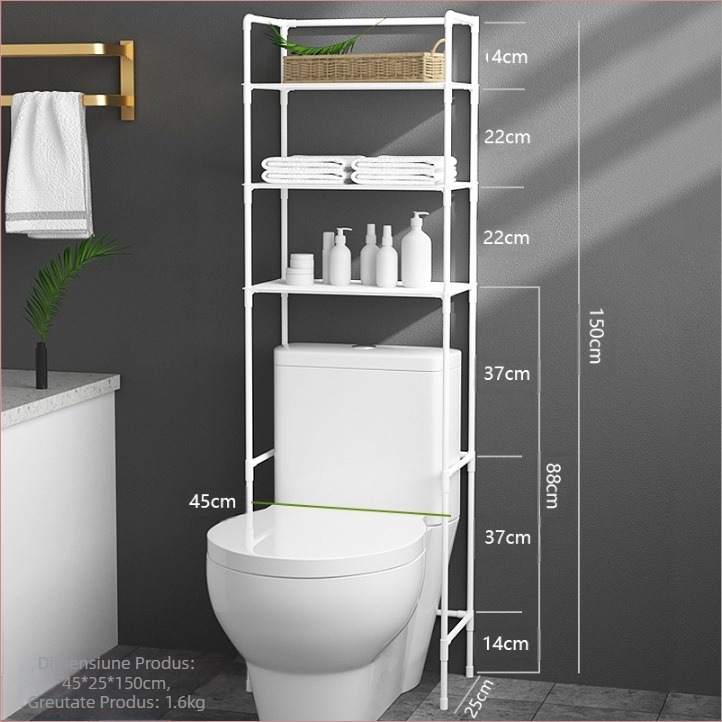 Suport de depozitare pentru mașină de spălat, podea, balcon, suport de depozitare superior pentru tambur, toaletă, toaletă, suport pentru toaletă, suport de depozitare superior