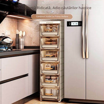 Dulap de depozitare transfrontalier pentru baie, sertar pentru baie, dulap de depozitare pentru frigider, raft de depozitare ultra-îngust