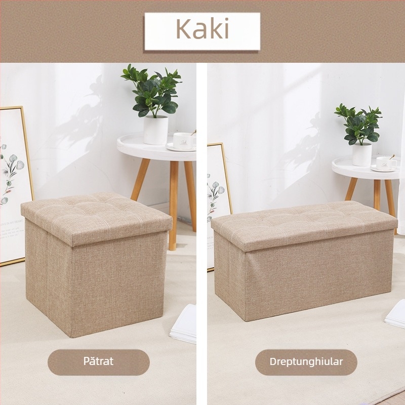 Scaun de depozitare din material textil, scaun de depozitare, multifuncțional, scaun pentru schimbat pantofi, scaun mic pentru canapea, cutie de depozitare pliabilă, cutie de depozitare de uz casnic