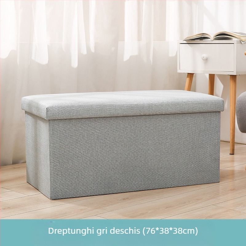 Scaun de depozitare din material textil, scaun de depozitare, multifuncțional, scaun pentru schimbat pantofi, scaun mic pentru canapea, cutie de depozitare pliabilă, cutie de depozitare de uz casnic