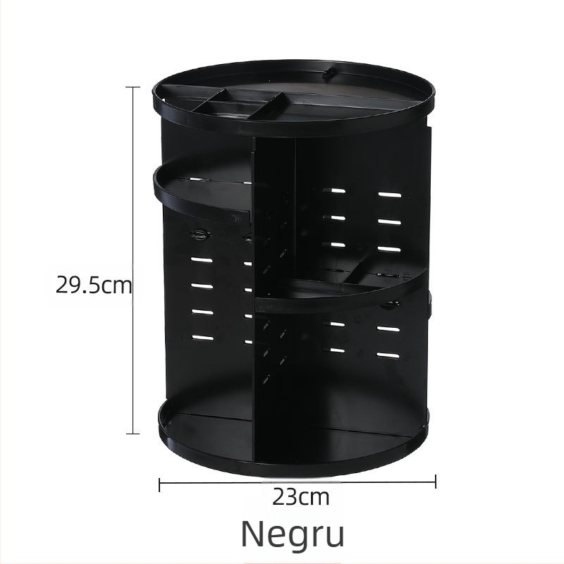 Cutie de depozitare cosmetică rotativă, suport de depozitare transparent din plastic pentru desktop, îngrijirea pielii, ruj, perie cosmetică, suport de depozitare cosmetică