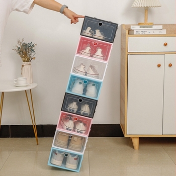 Cutie de depozitare transparentă din plastic îngroșat, rezistentă la praf, pentru pantofi, cutie de depozitare simplă pentru pantofi, cutie de depozitare pentru sufragerie, depozitare pentru pantofi, cutie de depozitare transparentă, suport pentru pantofi