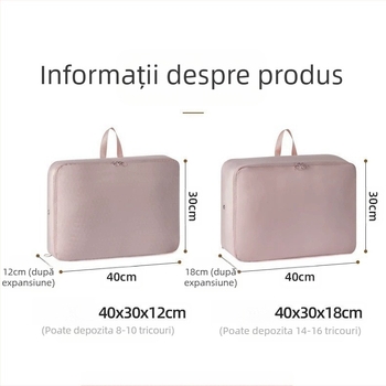 Geantă de depozitare pentru jachetă din pânză cu memorie transfrontalieră, geantă de călătorie cu fermoar dublu, geantă de compresie, orificiu de ventilație pentru dormitorul studențesc