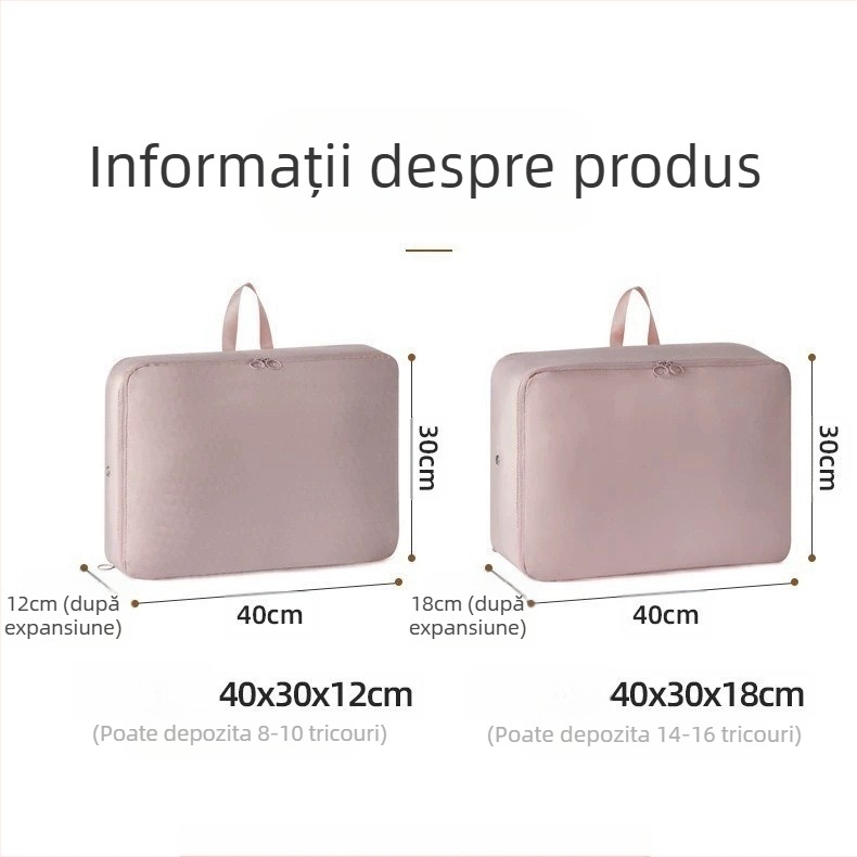 Geantă de depozitare pentru jachetă din pânză cu memorie transfrontalieră, geantă de călătorie cu fermoar dublu, geantă de compresie, orificiu de ventilație pentru dormitorul studențesc