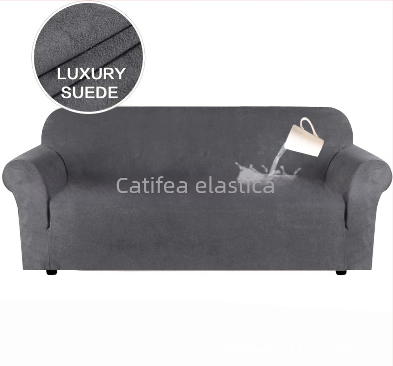 Husă de canapea impermeabilă din piele întoarsă, all-inclusive, transfrontalieră, elastică, all-inclusive, pentru casă, husă de canapea impermeabilă