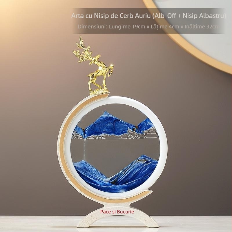 Nisipuri mișcătoare pictură clepsidră caldă decorare casă living dulap de vin TV dulap cerb decorare mutare cadou cadou de casă nouă