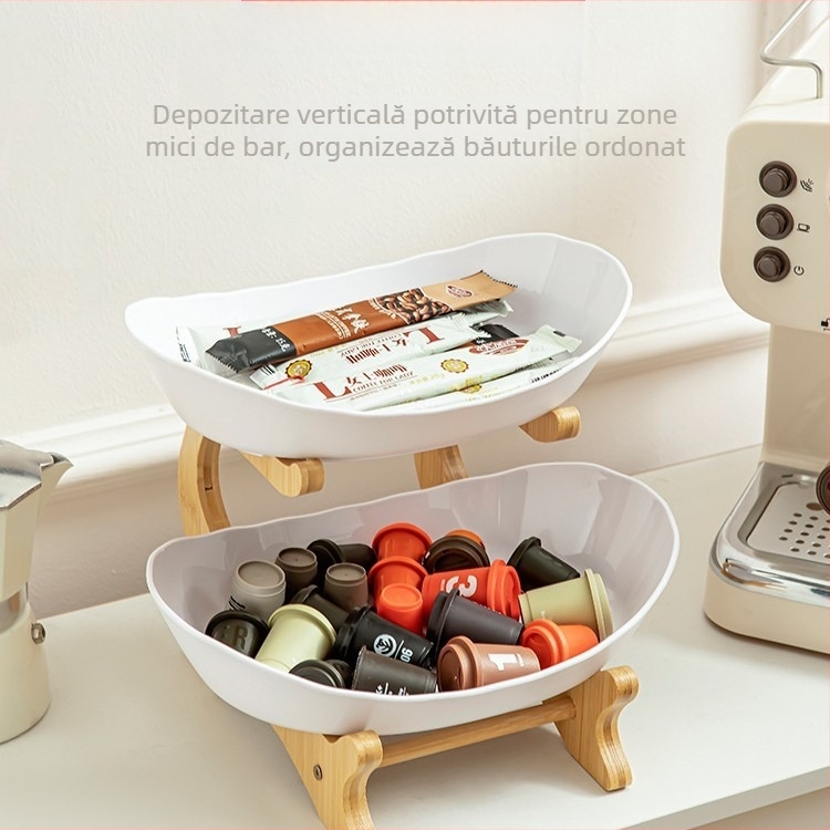 Imitație de lemn, cereale din lemn, transfrontalieră, multistrat, pentru sufragerie, farfurie cu fructe, bomboane, farfurie cu fructe, trei straturi, dublu strat, raft din plastic, farfurie cu fructe