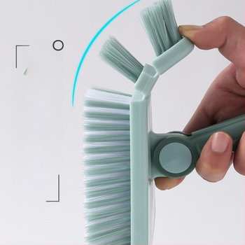 ♡ Perie triunghiulară pentru podea, perie cu peri duri cu mâner lung, perie pentru colțuri, perie pentru gresie și faianță, perie pentru curățarea băii, perie pentru toaletă, perie pentru podea