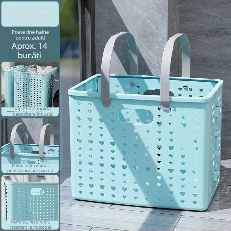 Coș de rufe pliabil pentru baie, coș de depozitare pentru haine murdare, coș de depozitare pentru uz casnic, găleată, coș de baie, coș de depozitare pentru haine murdare