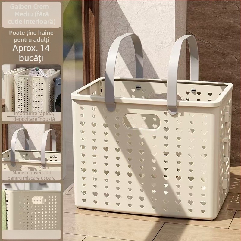 Coș de rufe pliabil pentru baie, coș de depozitare pentru haine murdare, coș de depozitare pentru uz casnic, găleată, coș de baie, coș de depozitare pentru haine murdare