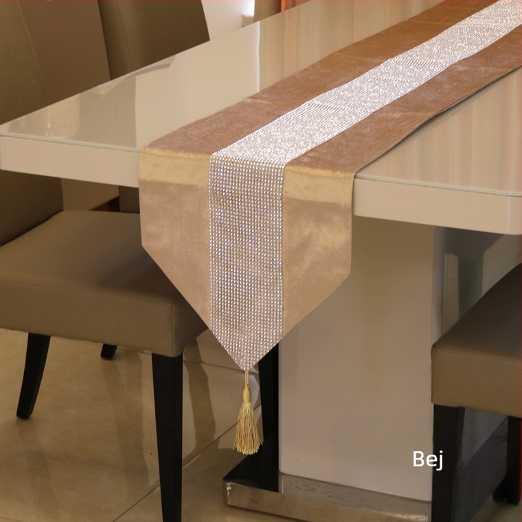 Față de masă chinezească nouă, cu diamant strălucitor, cânepă, modernă și simplă, cu steag european, pentru festivaluri de calitate europeană și coreeană