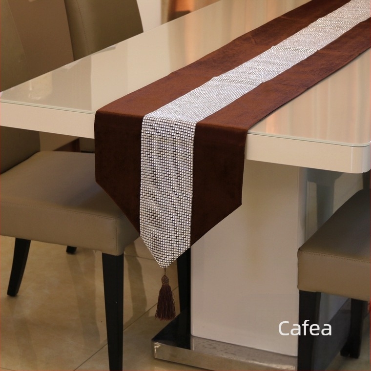 Față de masă chinezească nouă, cu diamant strălucitor, cânepă, modernă și simplă, cu steag european, pentru festivaluri de calitate europeană și coreeană