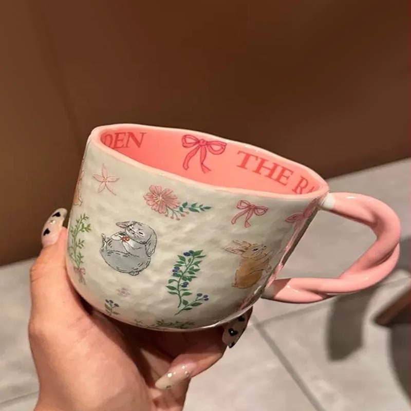 Mori Texted ceramică ceașcă Home Office Creative Twist mâner desen animat ceașcă de apă lapte cafea ceașcă ceramică