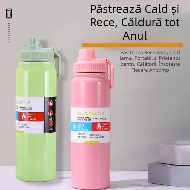 Oală spațială transfrontalieră din oțel inoxidabil 304, cană de apă sport de mare capacitate, termos pentru cadouri de afaceri, en-gros