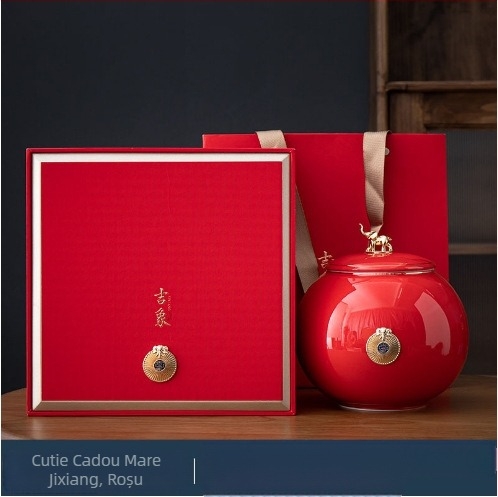 Jixiang ceainic ceramic cutie cadou ceai ceai sigilat ceai ceai verde Jin Junmei Lichuan cutie cadou goală roșie ceainic trezire ceainic