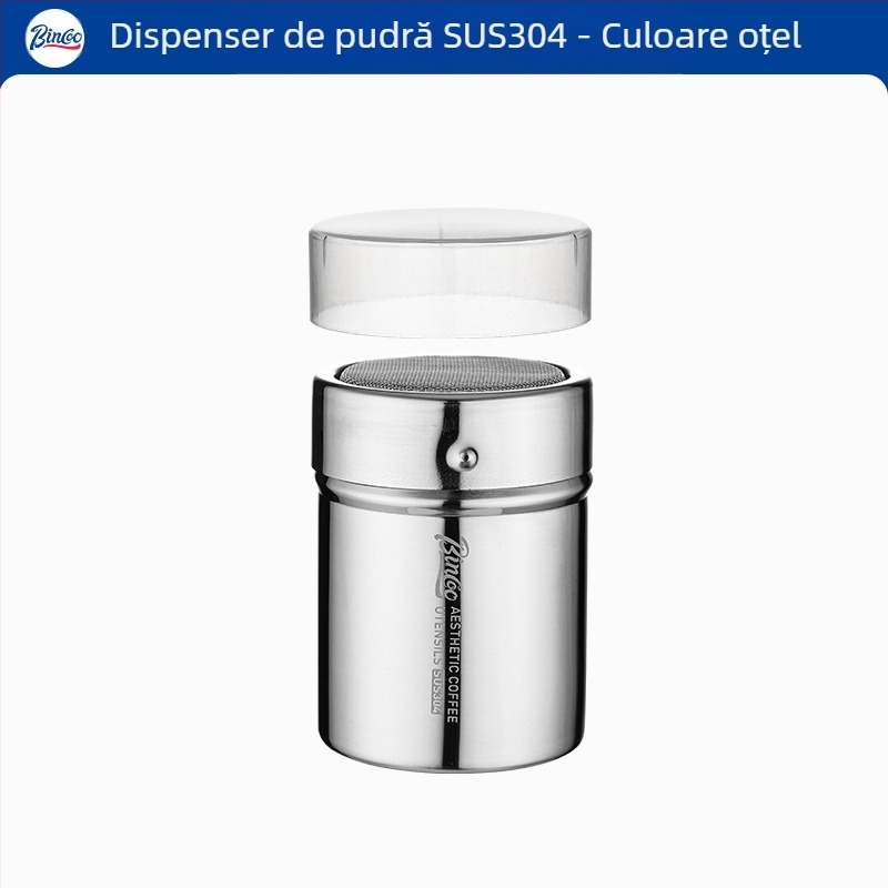 Bincoo, pulbere de cafea, pulbere Matcha, pulbere de cacao, pulbere de zahăr, sită, cartuș 304, pulbere, pulverizator, artefact, trage, flori, imprimare, matriță