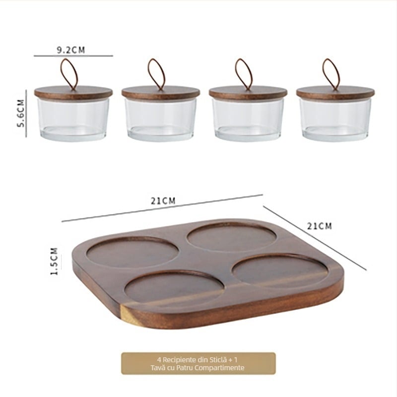 Sticlă lemn capac farfurie fructe comercial gustare gustare farfurie bar baie Foot Club KTV desert tavă