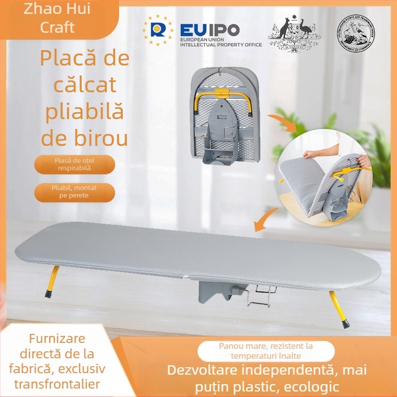 Masă de călcat pliabilă transfrontalieră, masă de călcat armată, masă de călcat, haine de călcat, inclusiv suport de depozitare, masă de călcat de uz casnic